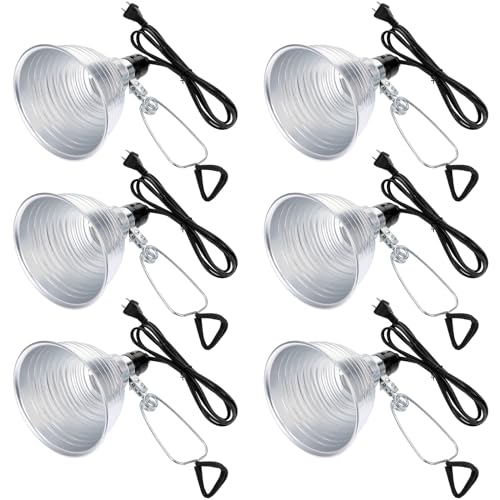 6 Pcs Adjustable Clamp Lamp Light with Aluminum Reflector Up to 150 Watt