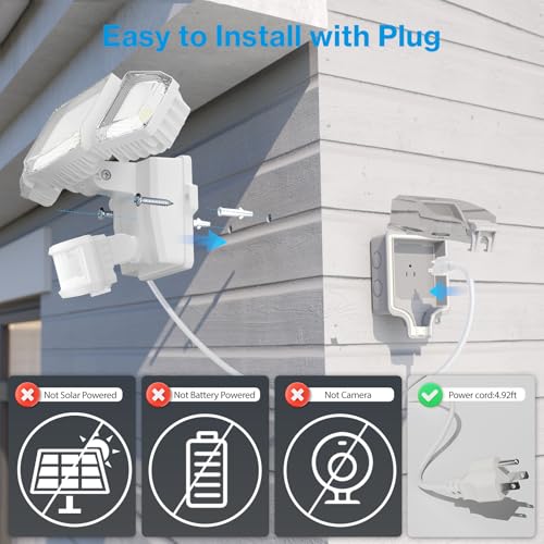 70W Motion Sensor Outdoor Light Plug in