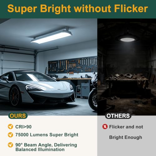 500W LED Linear High Bay Light 75000LM 5000K (12 Count)