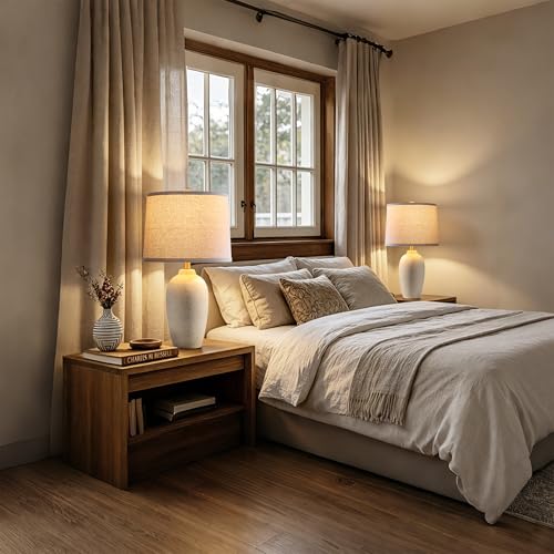 25” Modern Farmhouse Traditional Ceramic Table Lamp
