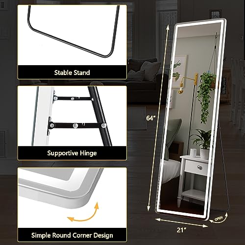 LED Full Length Floor Mirror