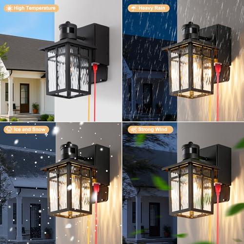Porch Light with GFCI Outlet with Remote (2 Count)