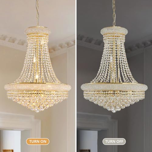 11 Light Empire Crystal Chandelier Light Fixture