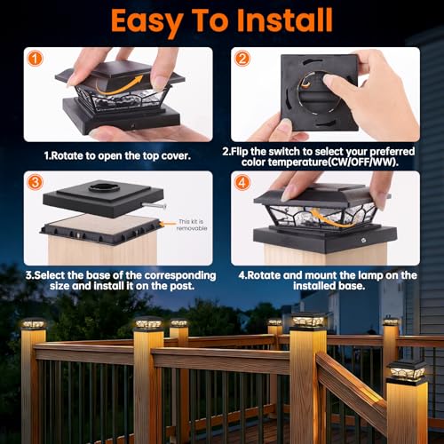 4x4 Post Solar Lights (6 Count)