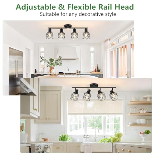 4 Lights Semi Flush Mount Ceiling Light