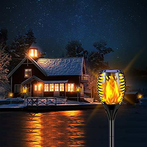 8 Pack Solar Lights Outdoor Flickering Flame Solar Torch Lights (8 Count)