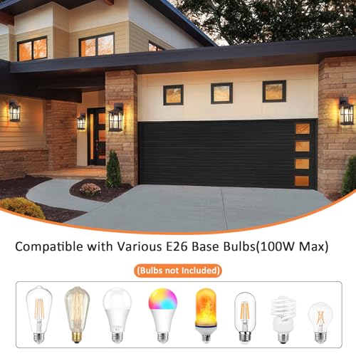 2 Pack Outdoor Wall Light Fixtures (2 Count)