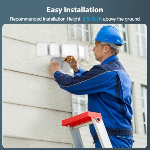 2 Pack 18000LM Motion Sensor Outdoor Lights (White)