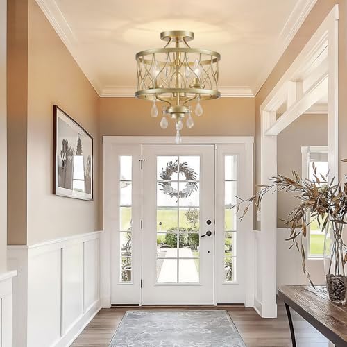 Farmhouse Crystal Ceiling Light Fixture (3 Count)