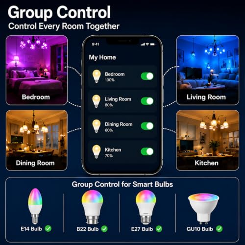 Smart Light Bulbs (2 Count)