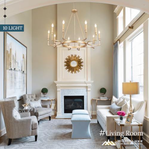 10 Light Candelabra Chandelier Living Room Gold Chandeliers 39in