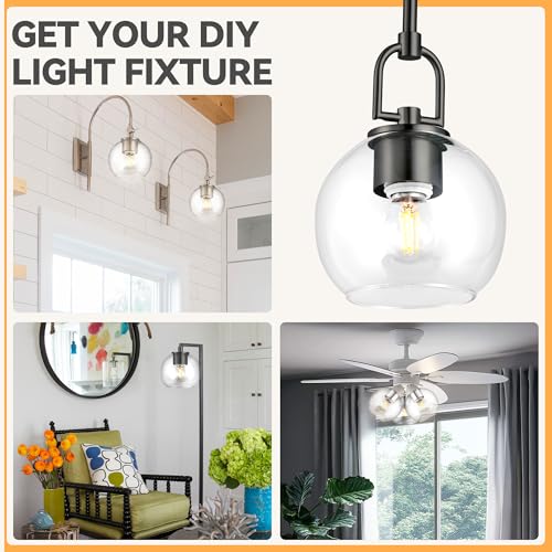 2 Pack Clear Glass Shades Covers (2 Count)
