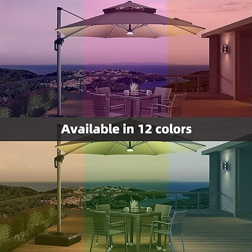 Patio Umbrella Light for Purple Leaf Cantilever Umbrella