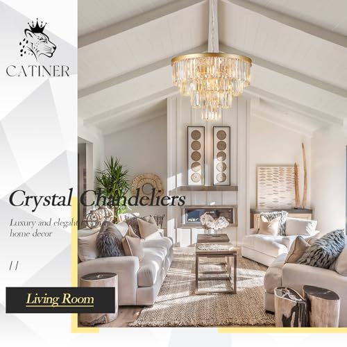 24" Modern Crystal Chandelier