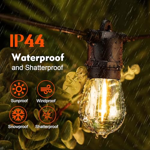 48 Pack Shatterproof LED Replacement Bulbs for Outdoor String Lights
