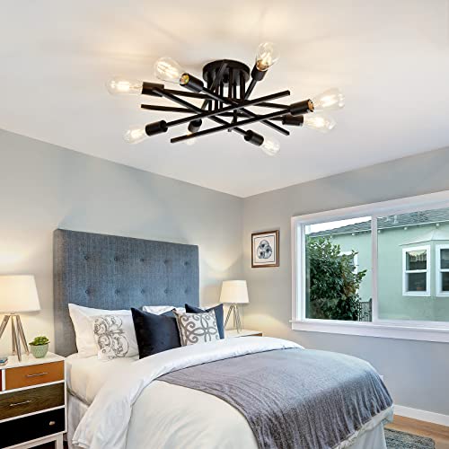 8 Lights Semi Flush Mount Ceiling Light Fixture