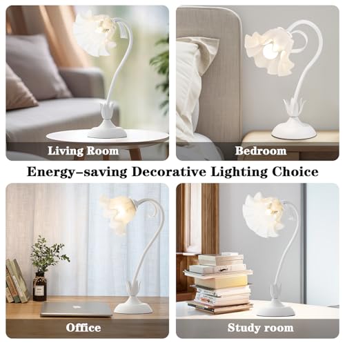 Flower Table Lamp Cute Desk Lamp for Bedroom Home Decor