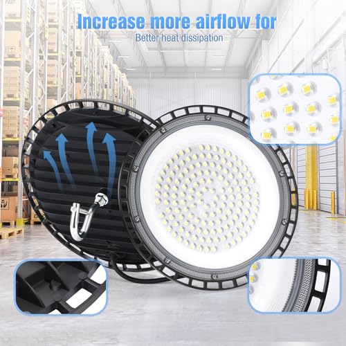 6 Pack 150W UFO Led High Bay Light Fixture (6 Count)