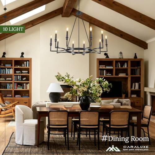 10 Light Candelabra Chandelier Living Room Black Chandeliers 39in