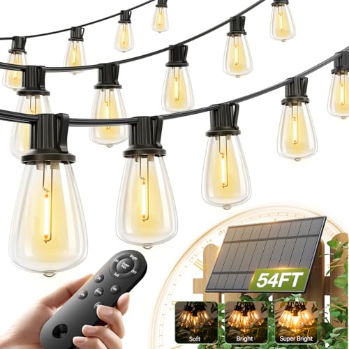 54(48+6)FT Solar String Lights Waterproof, with Remote& USB 24+2 LED (48 Foot)