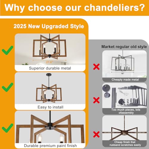 22" Farmhouse Chandelier (6 Count)