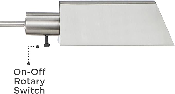 Regency Hill Jenson Industrial Farmhouse Adjustable Swing Arm Pharmacy Lamps Floor Standing with USB Charging Port 54" Tall Brushed Nickel Decor for Living Room Reading House Bedroom Home Office