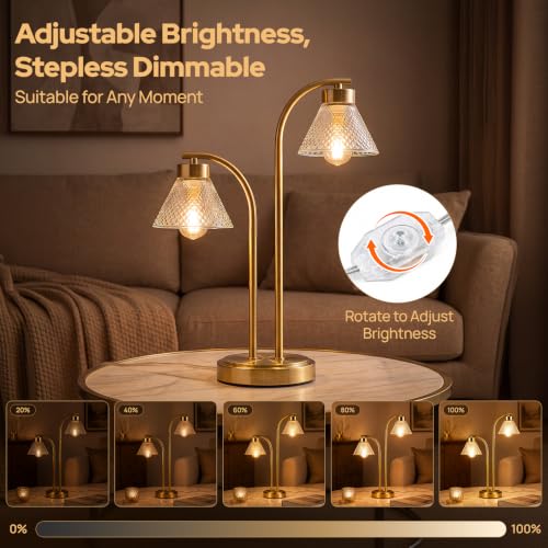 Mid Century Modern Gold Lamp for Bedroom