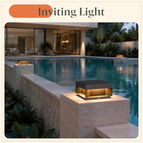 8'' Outdoor Post Lights Hard Wired