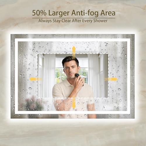 36"x55" LED Bathroom Mirror with Lights