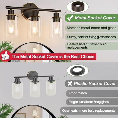 3 Light Bathroom Light Fixtures
