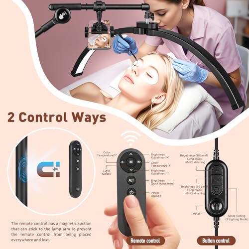 2026 Half Moon Eyelash Esthetician Light with 4