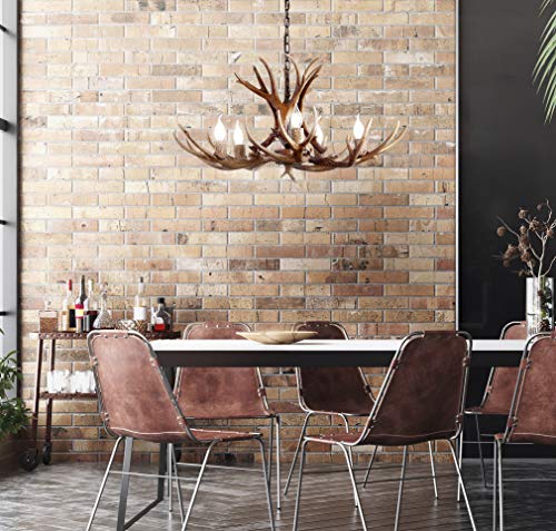 Eldora 5 Light Resin Antler Chandelier 30"