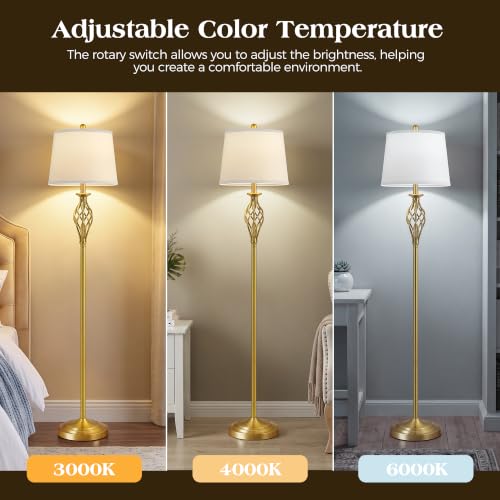 Floor Lamps for Living Room (Gold)