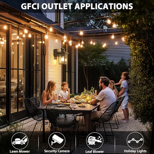 Porch Light with GFCI Outlet (2 Count)