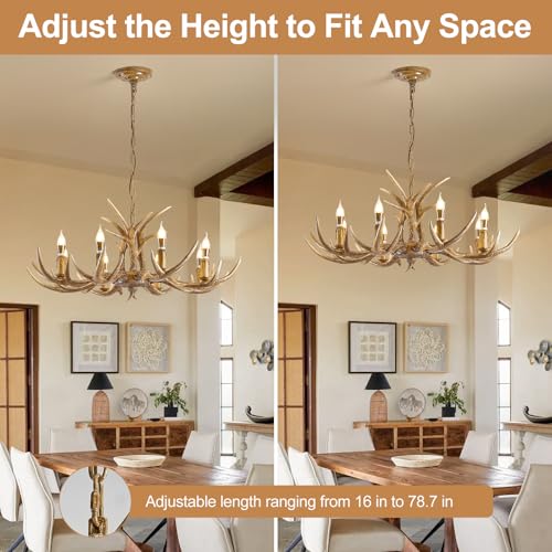 Antlers Chandelier 8 Light