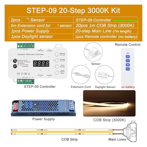 Stair Light with Motion Sensor Switch DC 12V 24V LED Light with House Step Stair Lighting