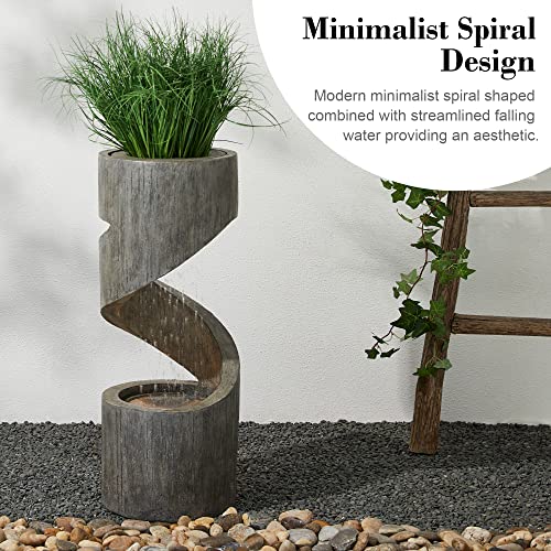Outdoor Water Fountain with LED Light