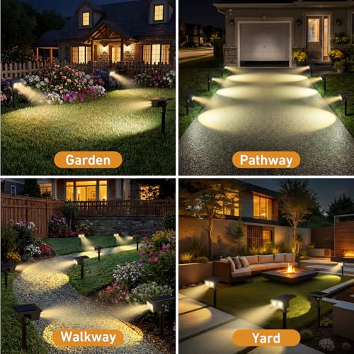 12 Pack Solar Lights Outdoor Waterproof Motion Sensor Outdoor Lights (12 Count)