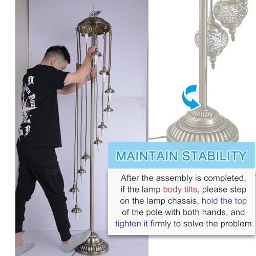 Turkish Lamp Moroccan Floor Lamp Handmade Globe Living Floor Lighting Bohemia Standing Lighting for Decorative Home Designs