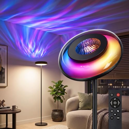 Uplighter Floor Lamp for Living Room (Black)