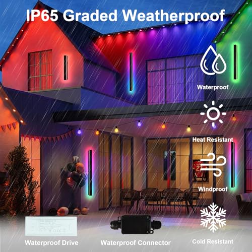 Modern Outdoor RGB Wall Lights