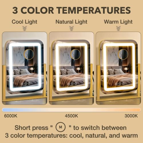 12"×13.9" Vanity Mirror with Lights