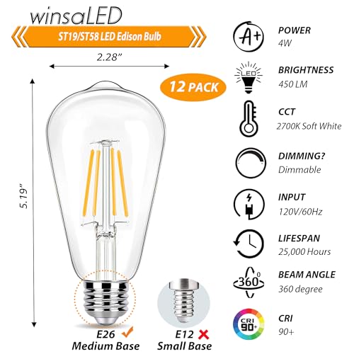 12 Pack Dimmable LED Light Bulbs 40 Watt Equivalent (12 Count)