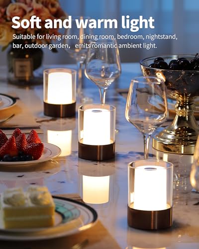 4" Black Cordless Table Lamp Set of 2 (2 Count)