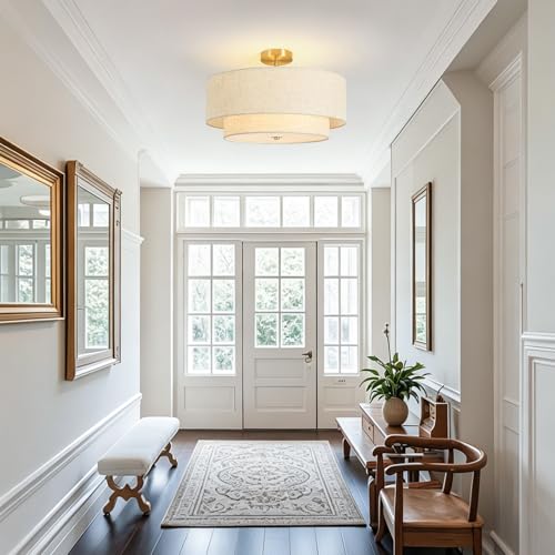19.7" Semi Flush Mount Ceiling Light