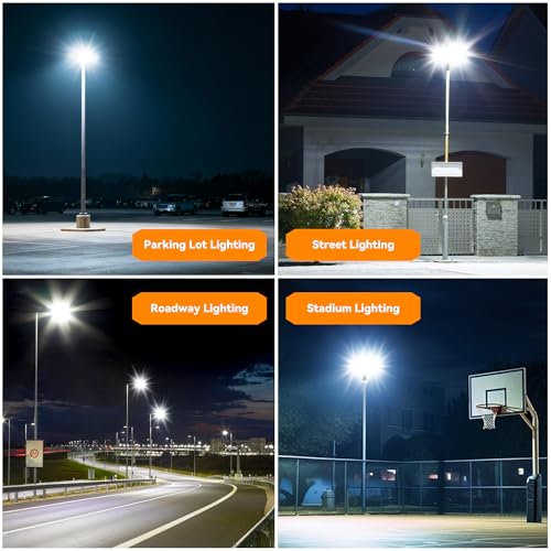 200W Upgraded LED Parking Lot Light with Photocell 30000lm 5000K