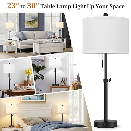 Table Lamp for Bedroom (2 Count)