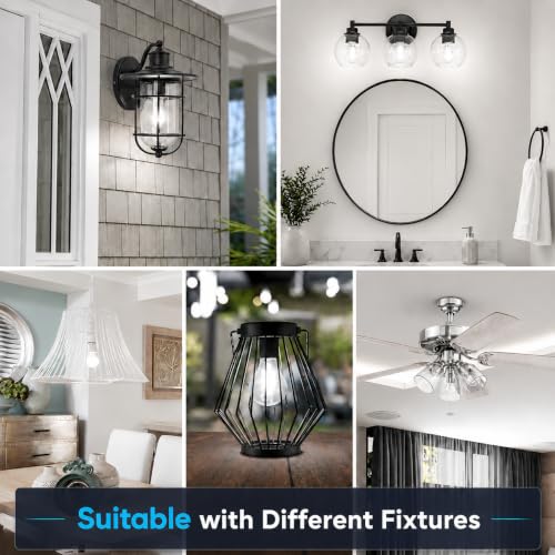 A19 Vintage Dimmable LED Light Bulbs (6 Count)