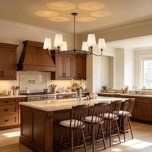 47'' Oversized Farmhouse Chandelier with Shades
