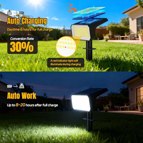 Solar Spot Lights Outdoor Waterproof (6 Count)
